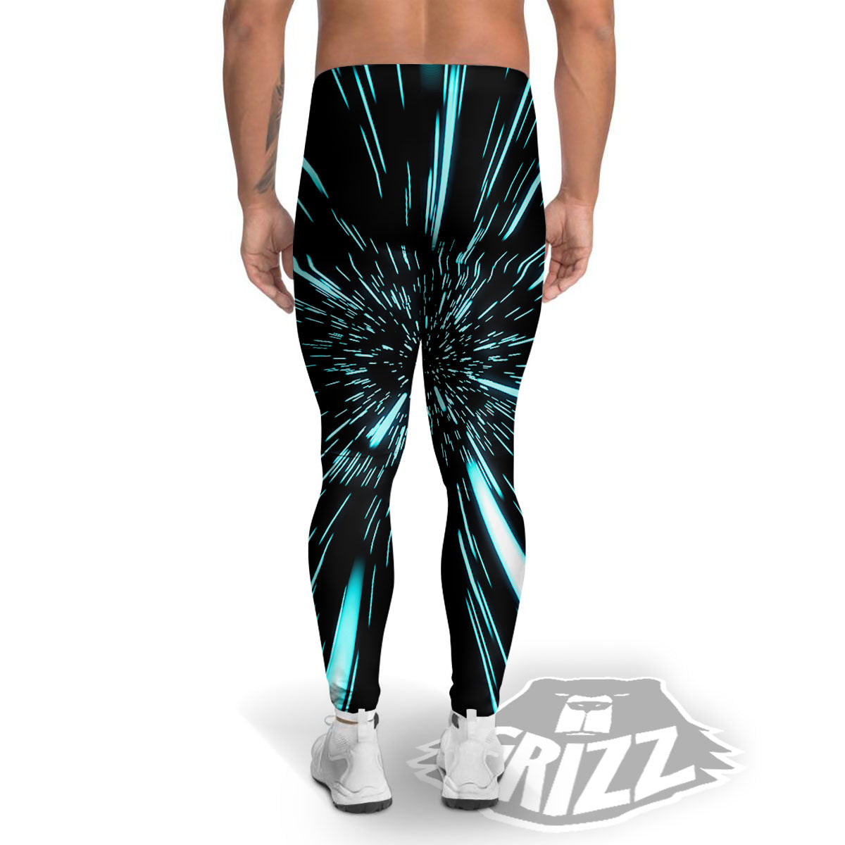Hyperspace Galaxy Print Men's Leggings-grizzshop