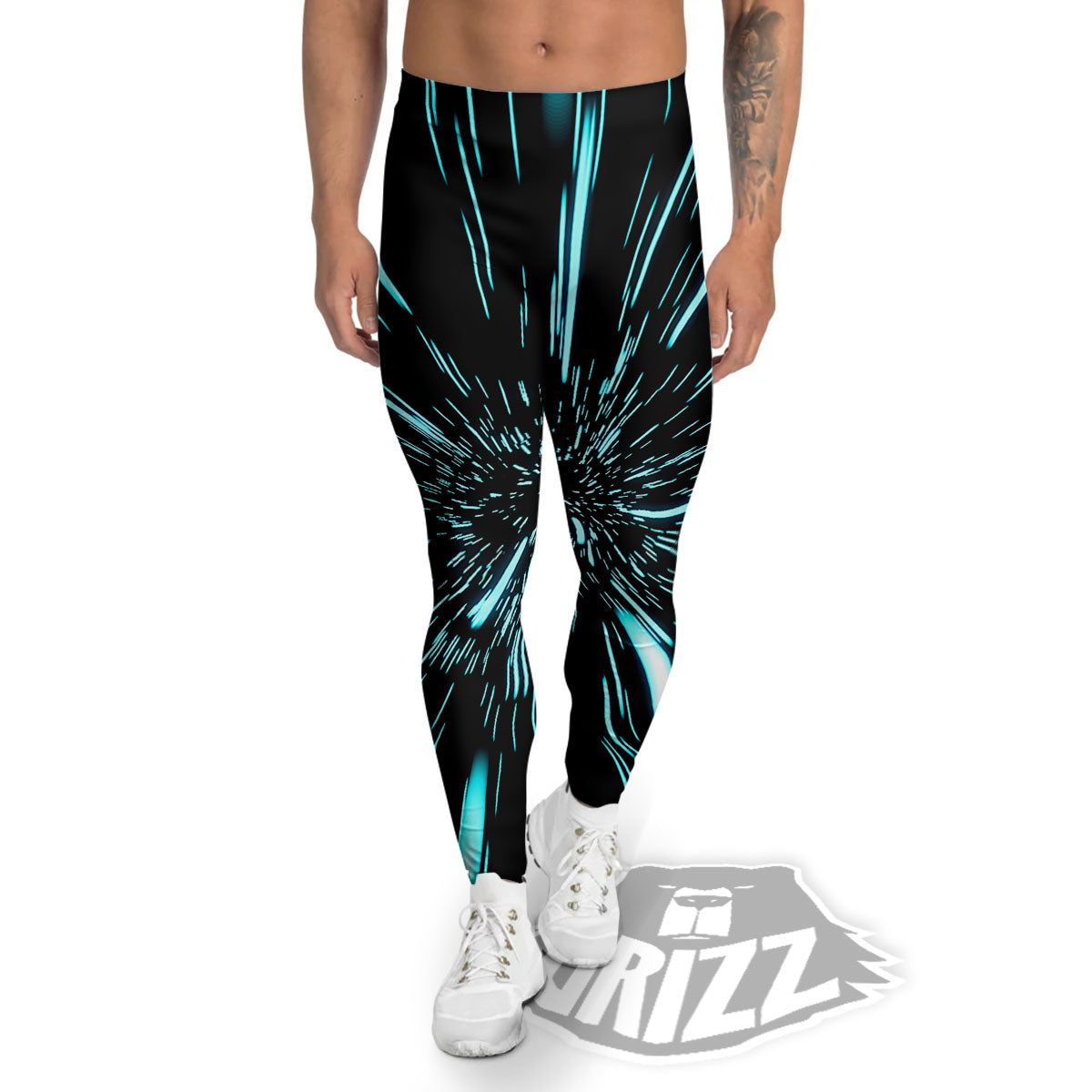Hyperspace Galaxy Print Men's Leggings-grizzshop