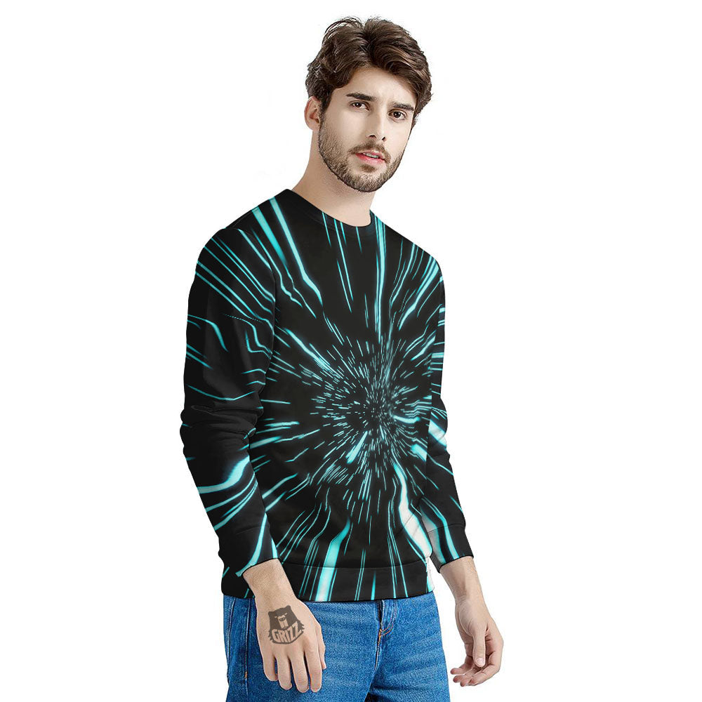 Hyperspace Galaxy Print Men's Sweatshirt-grizzshop