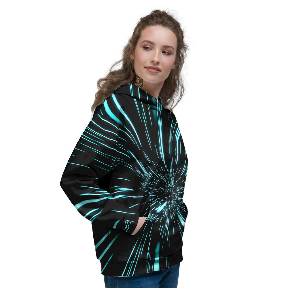 Hyperspace Galaxy Print Women's Hoodie-grizzshop