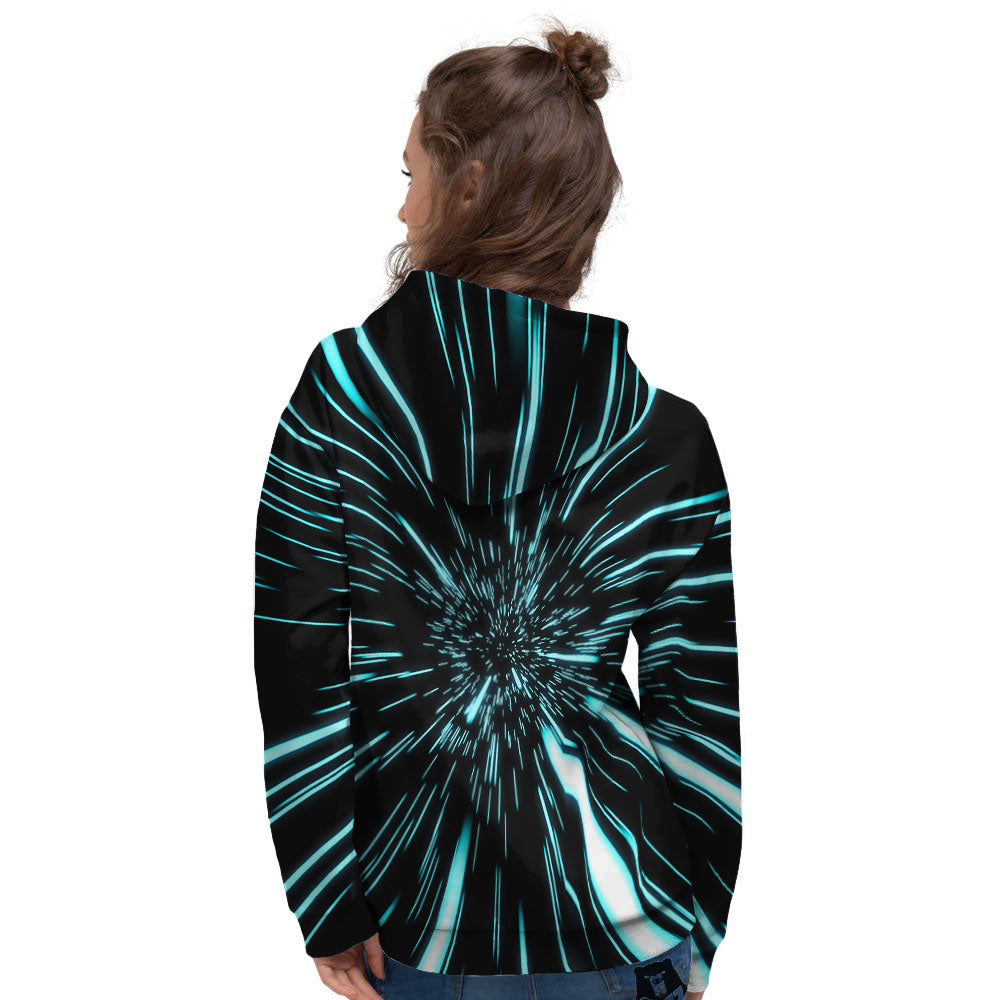 Hyperspace Galaxy Print Women's Hoodie-grizzshop