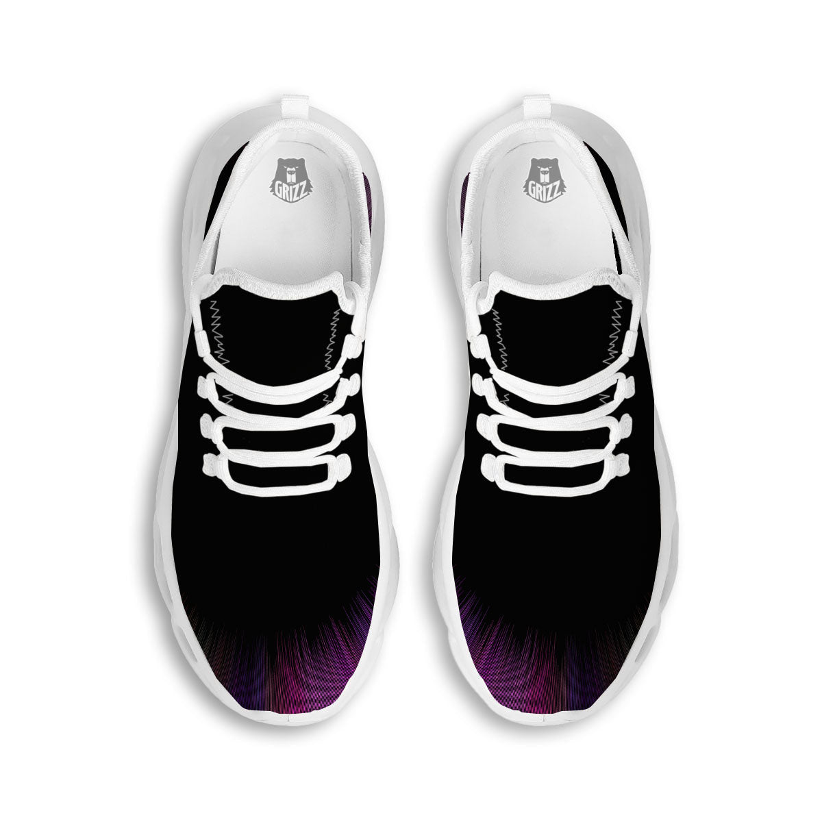 Hyperspace Purple Print White Running Shoes-grizzshop
