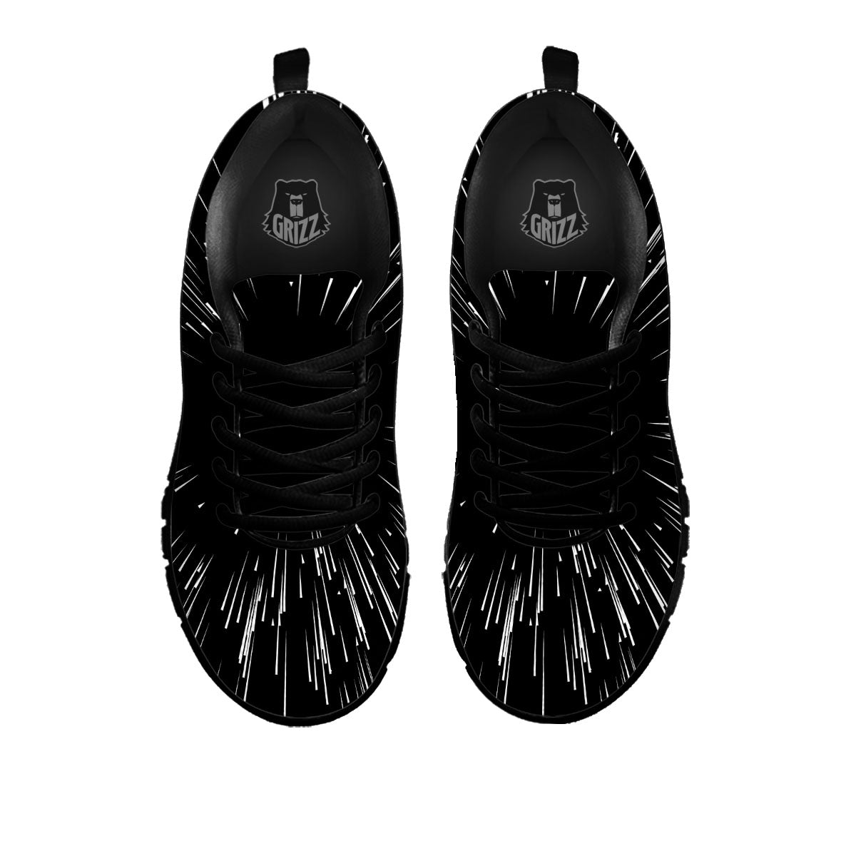 Hyperspace White And Black Print Black Sneaker-grizzshop