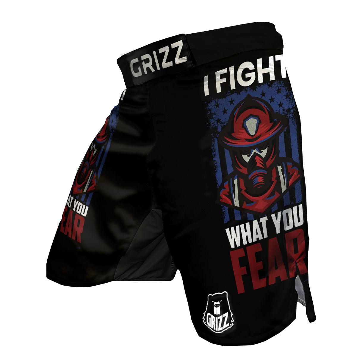 I Fight What You Fear Firefighter Print MMA Shorts-grizzshop