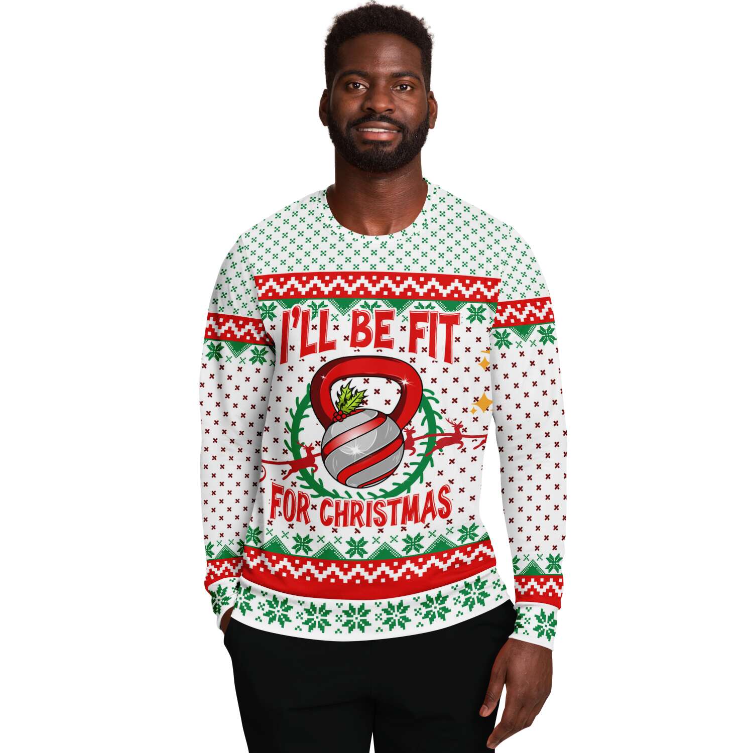 I Will Be Fit For Christmas Ugly Christmas Sweater-grizzshop