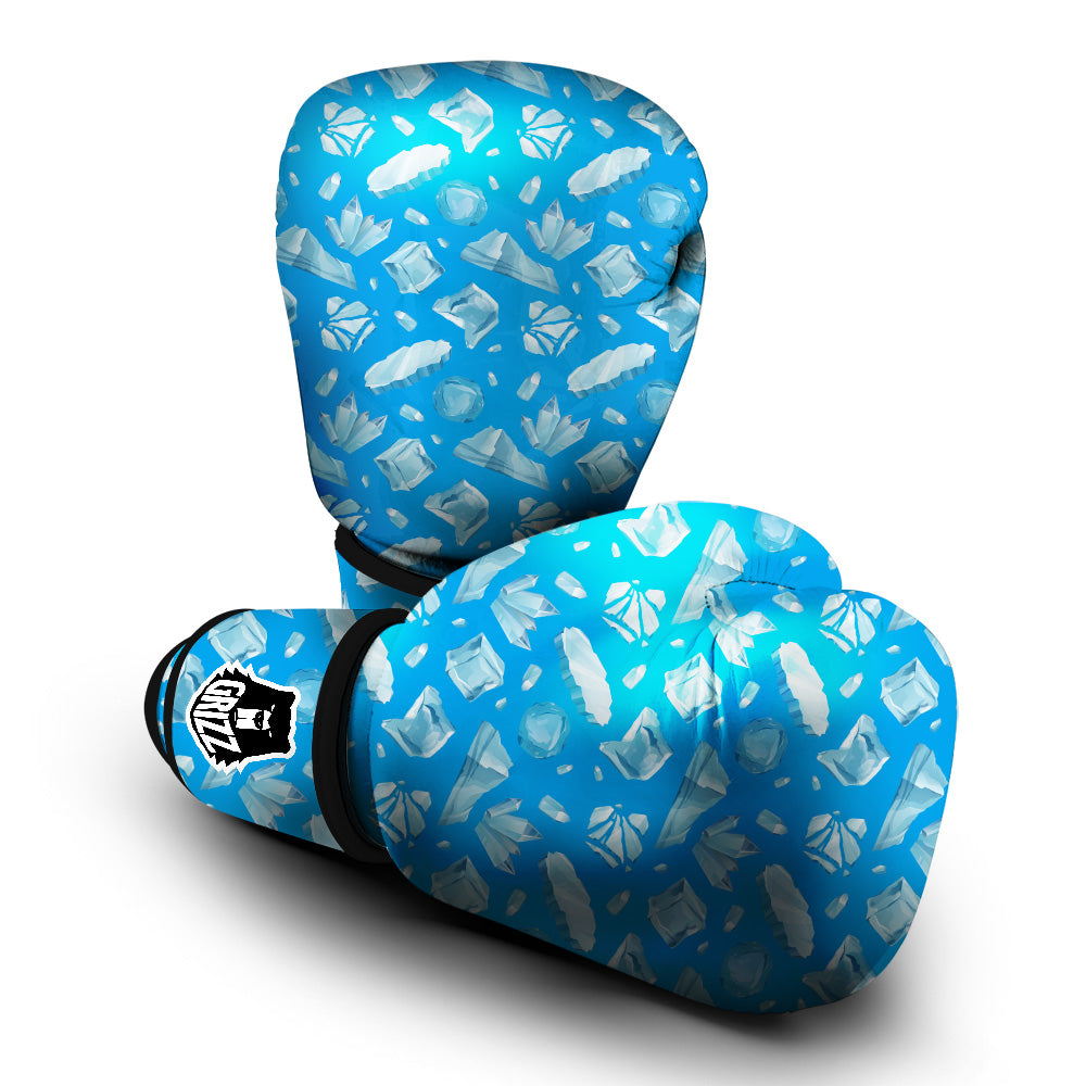 Ice Caps Snowdrifts And Icicles Print Pattern Boxing Gloves-grizzshop