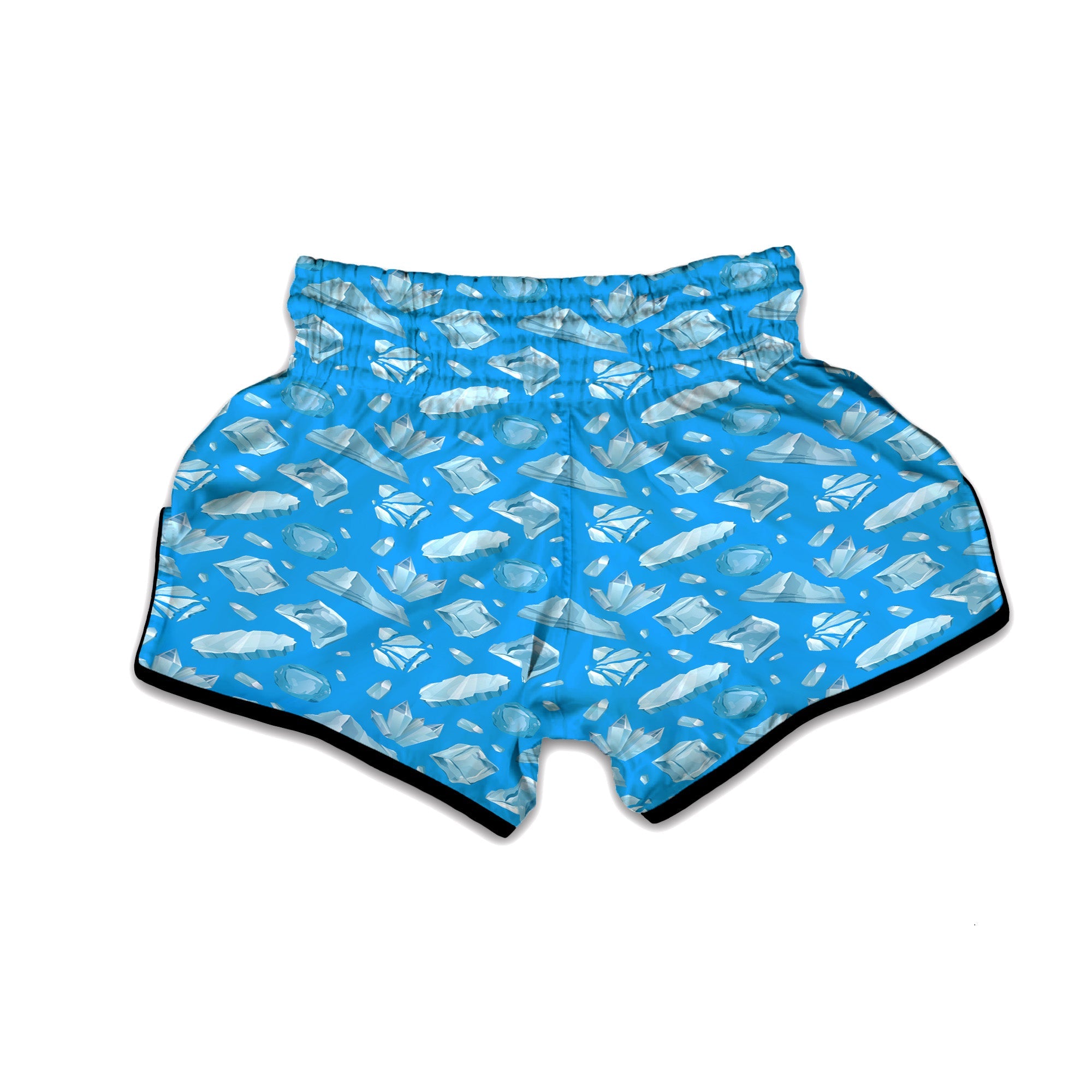 Ice Caps Snowdrifts And Icicles Print Pattern Muay Thai Boxing Shorts-grizzshop