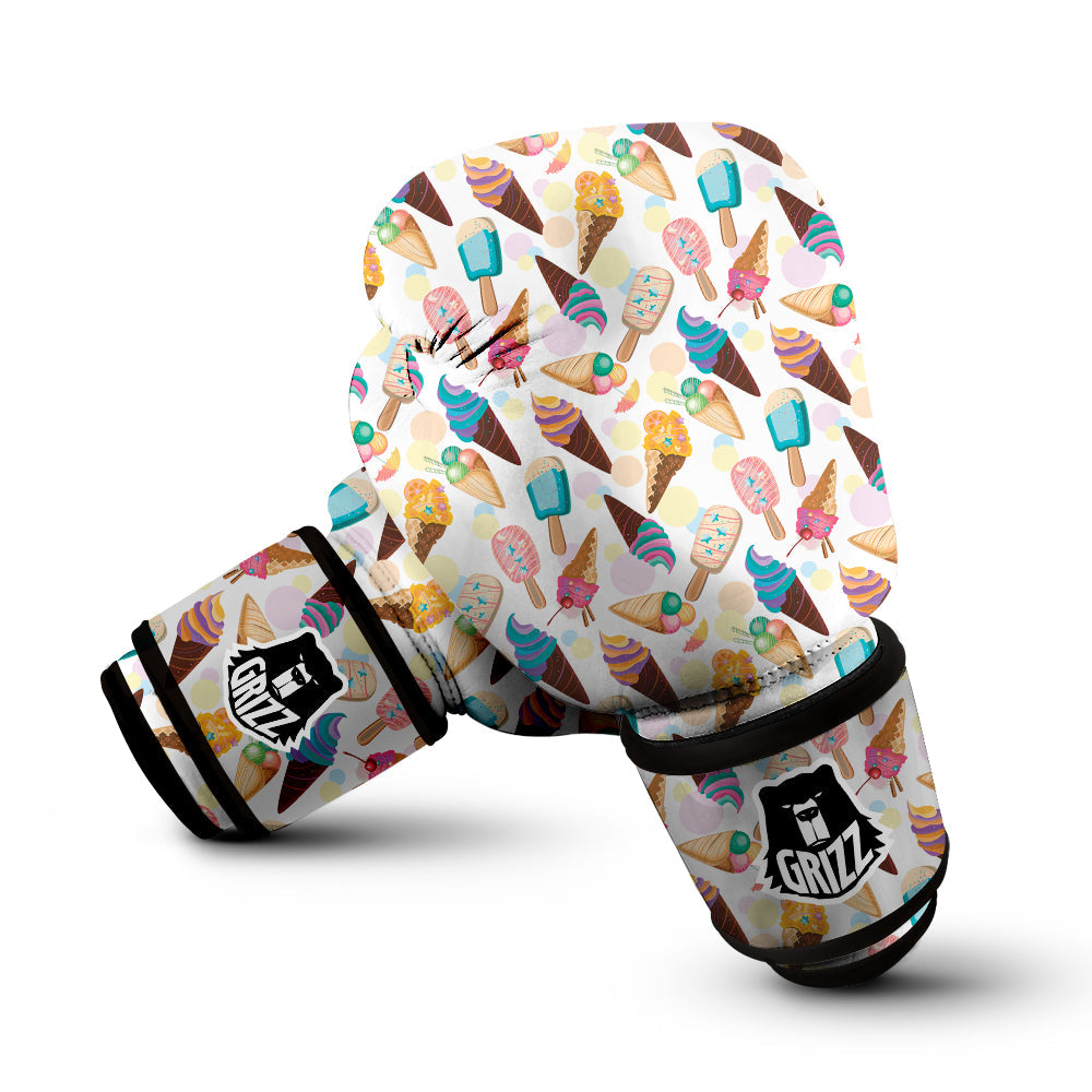 Ice Cream Cones Pastel Print Pattern Boxing Gloves-grizzshop
