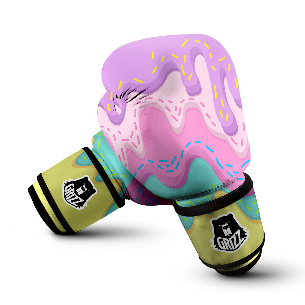 Ice Cream Dripping Pastel Print Boxing Gloves-grizzshop