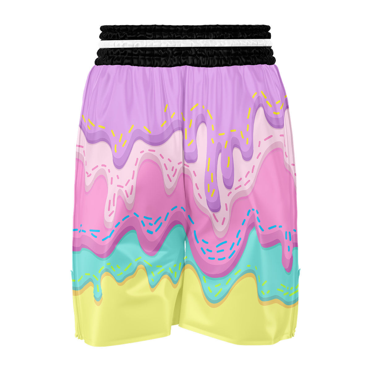 Ice Cream Dripping Pastel Print Boxing Shorts-grizzshop
