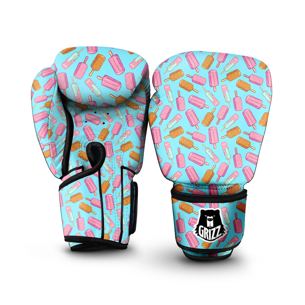 Ice Cream Pink And Brown Print Pattern Boxing Gloves-grizzshop