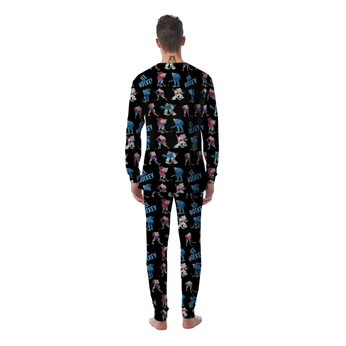 Ice Hockey Players Print Pattern Men's Pajamas-grizzshop