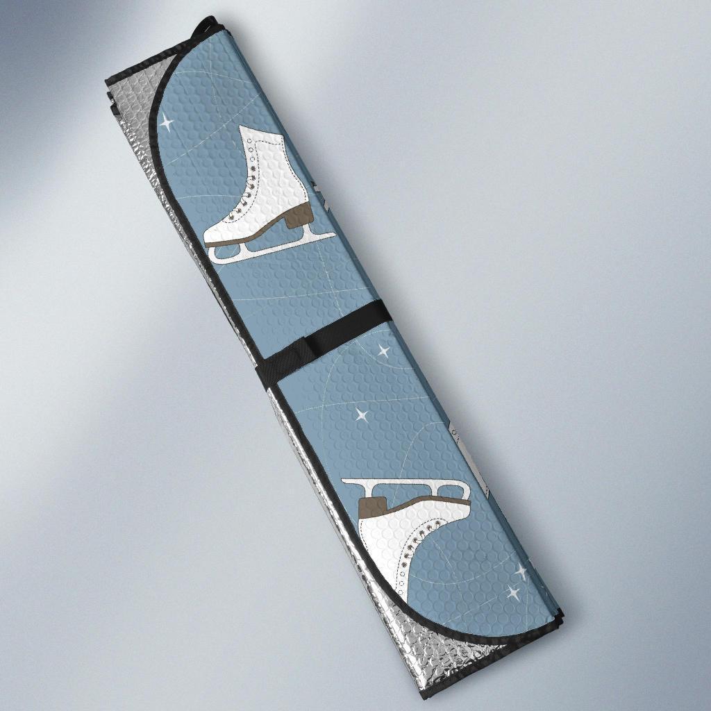 Ice Skate Print Pattern Car Sun Shade-grizzshop