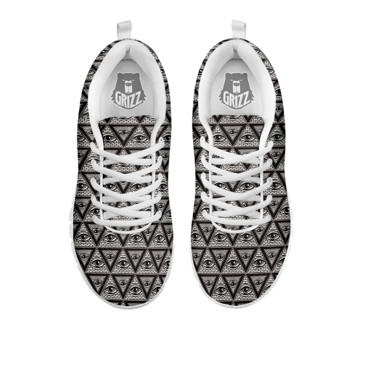 Illuminati Print Pattern White Sneaker-grizzshop