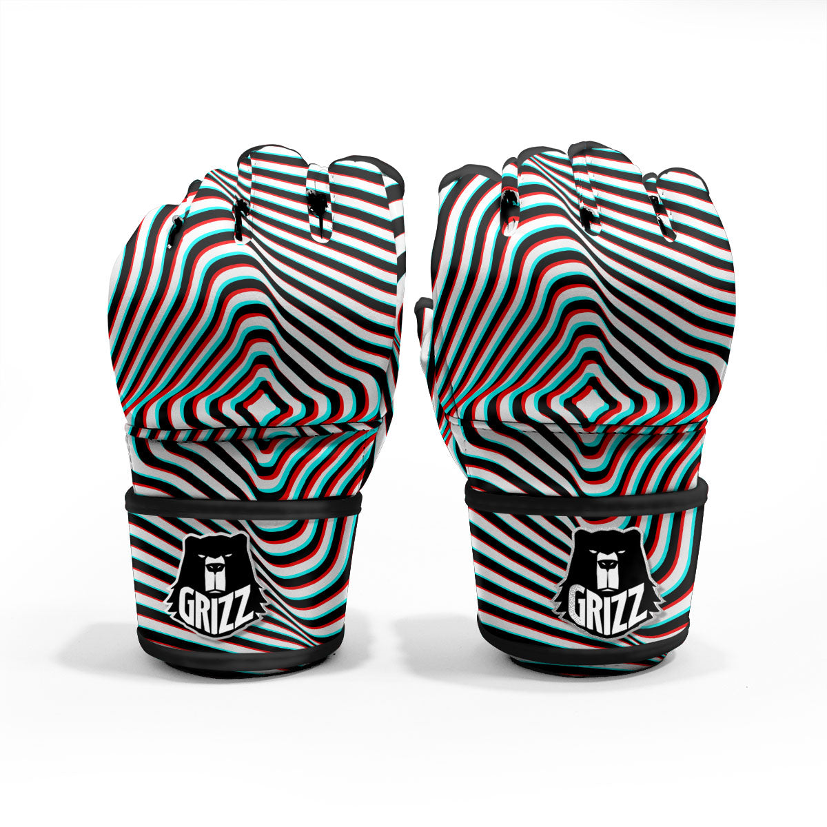 Illusion Anaglyph Optical Print MMA Gloves-grizzshop