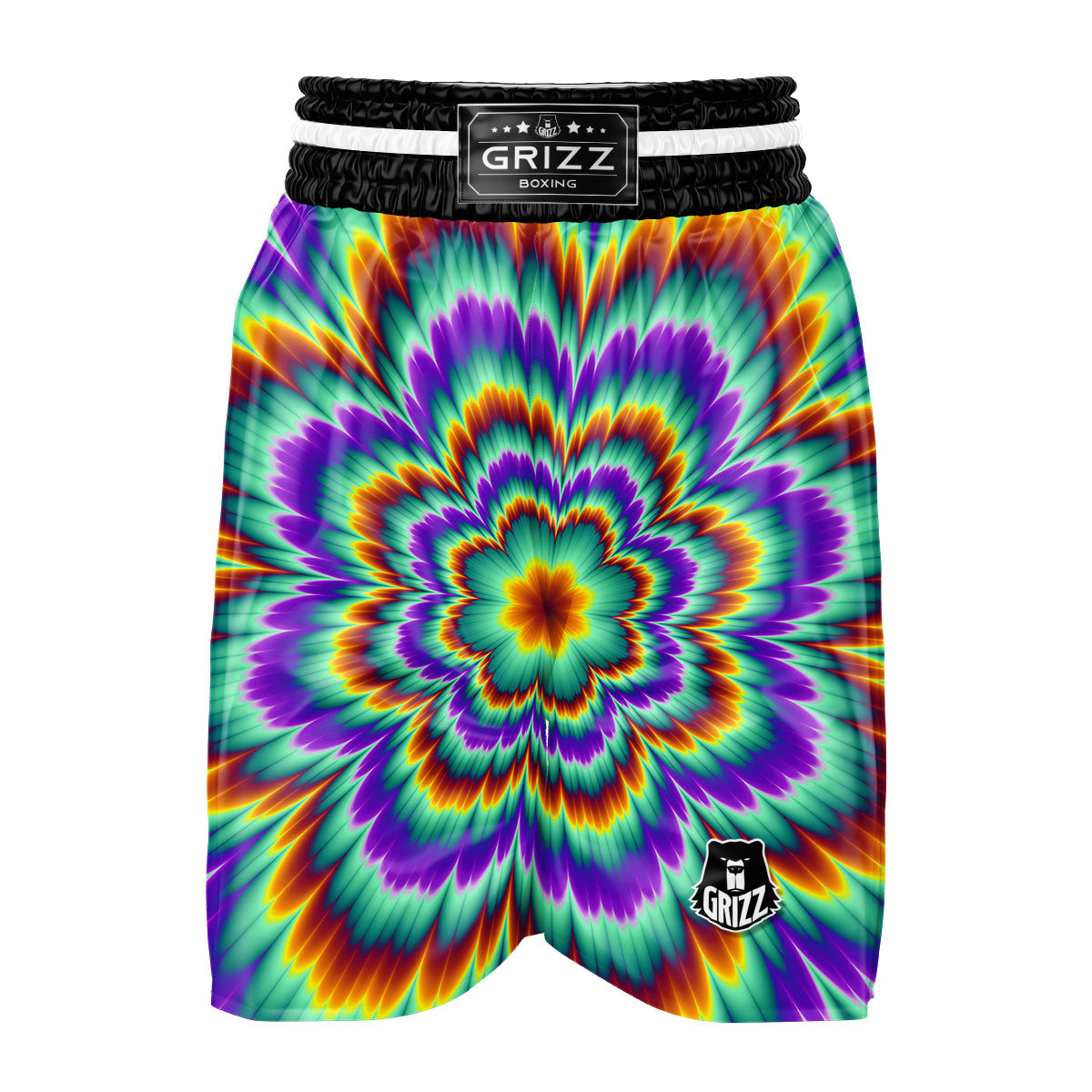 Illusion Optical Explosion Psychedelic Boxing Shorts-grizzshop