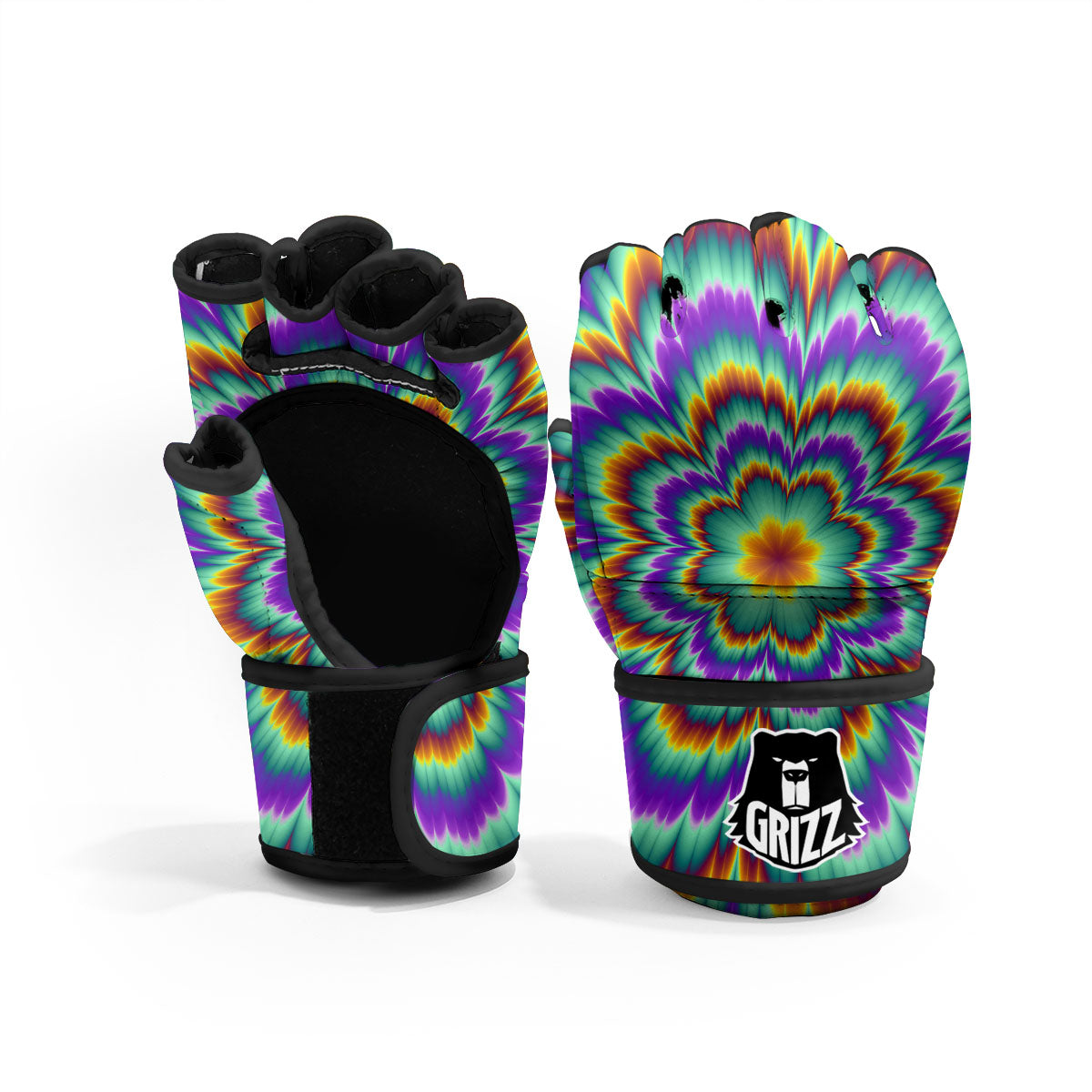 Illusion Optical Explosion Psychedelic MMA Gloves-grizzshop