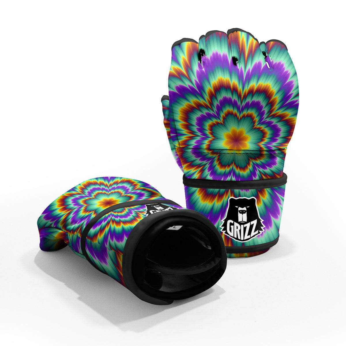 Illusion Optical Explosion Psychedelic MMA Gloves-grizzshop