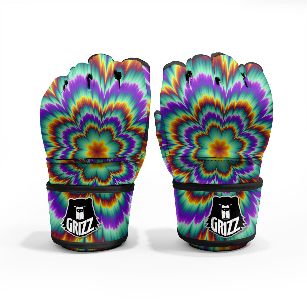 Illusion Optical Explosion Psychedelic MMA Gloves-grizzshop