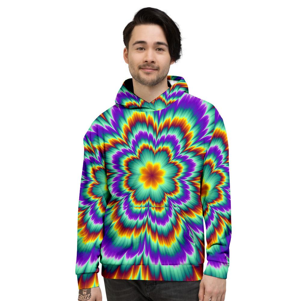 Illusion Optical Explosion Psychedelic Men's Hoodie-grizzshop