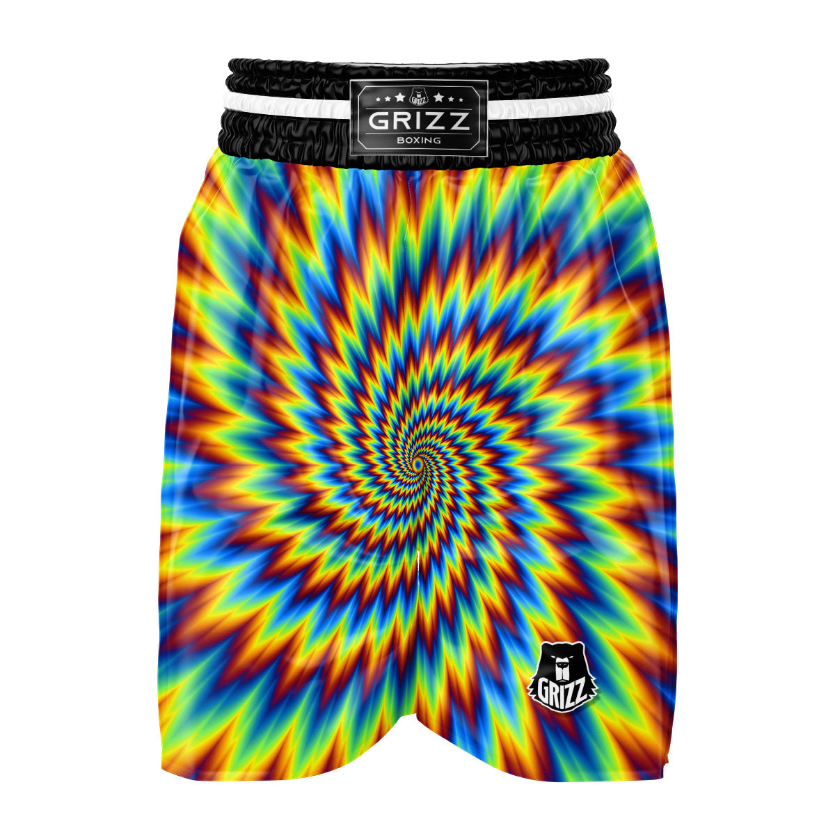Illusion Optical Psychedelic Expansion Boxing Shorts-grizzshop
