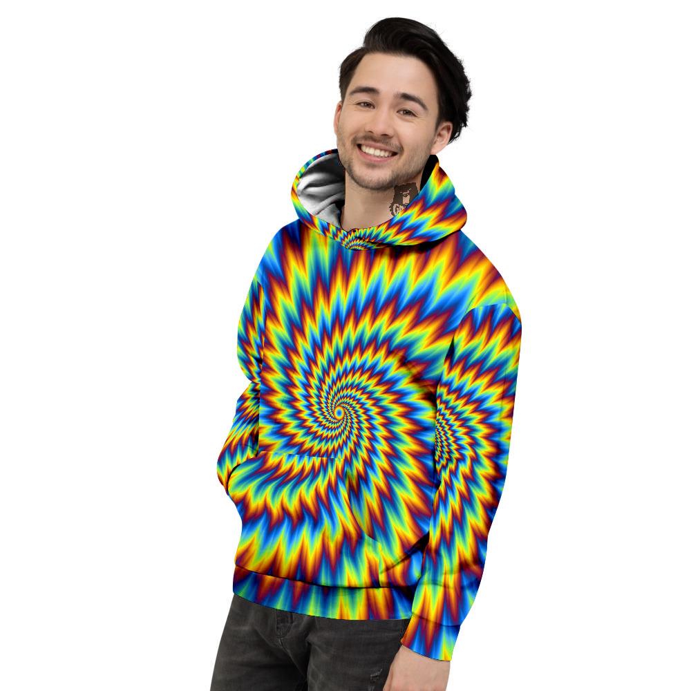 Illusion Optical Psychedelic Expansion Men's Hoodie-grizzshop