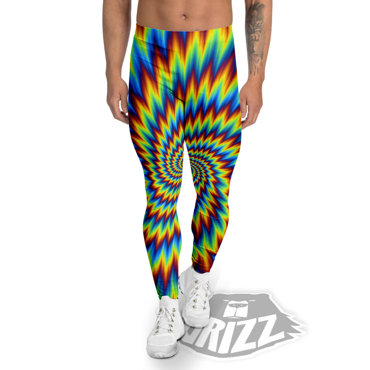 Illusion Optical Psychedelic Expansion Men's Leggings-grizzshop