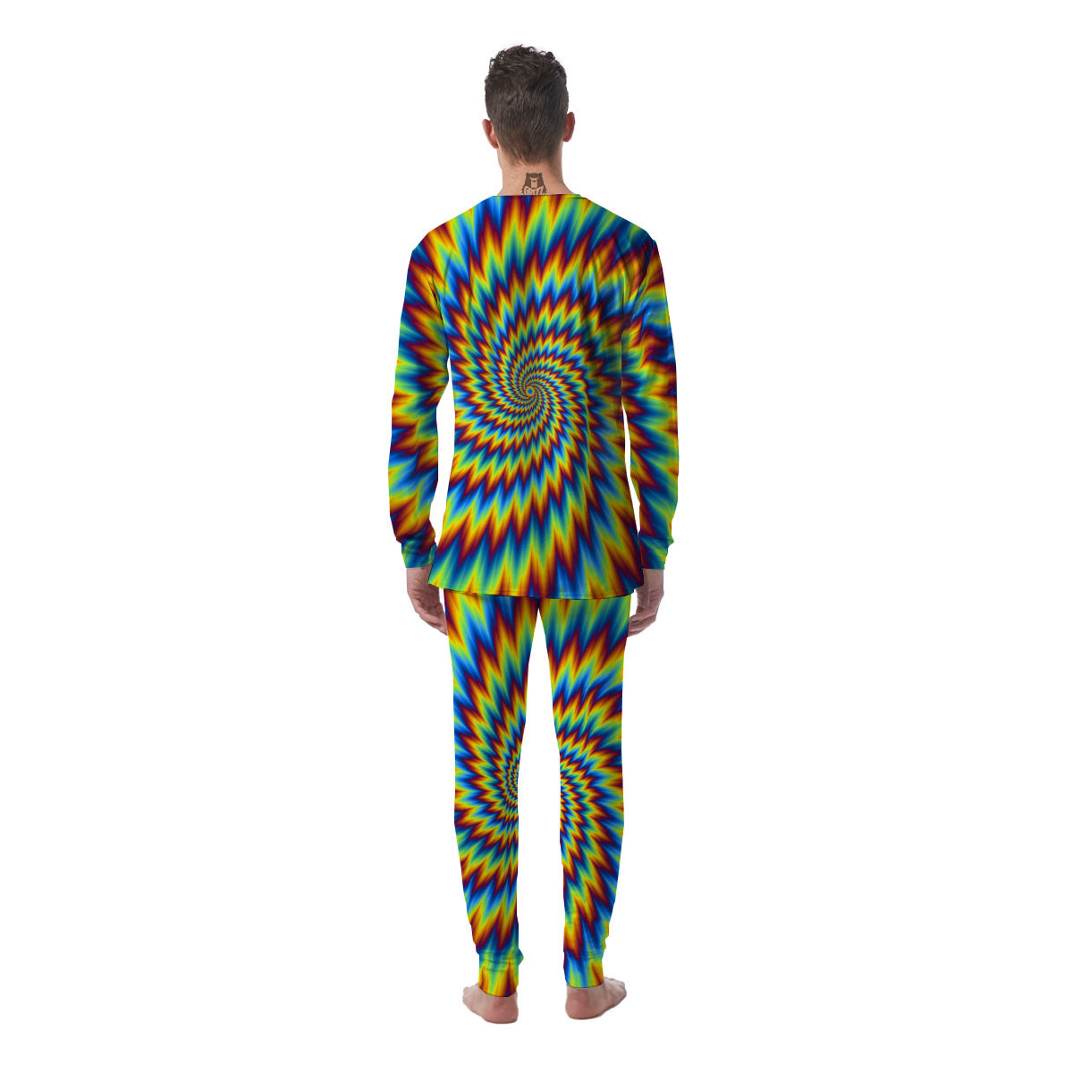 Illusion Optical Psychedelic Expansion Men's Pajamas-grizzshop