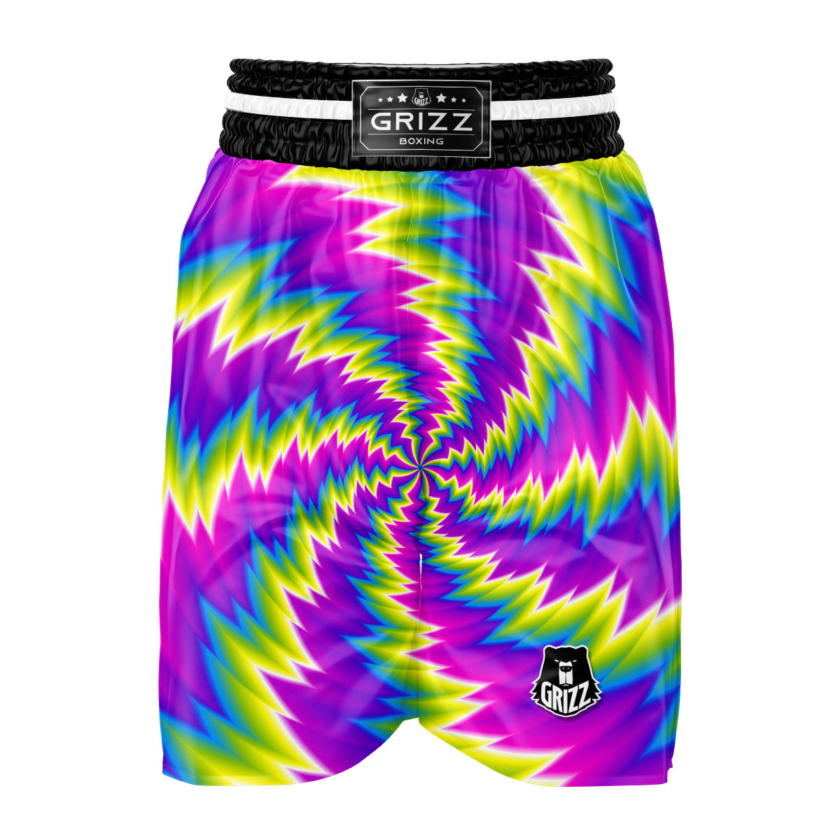 Illusion Optical Psychedelic Radiant Boxing Shorts-grizzshop