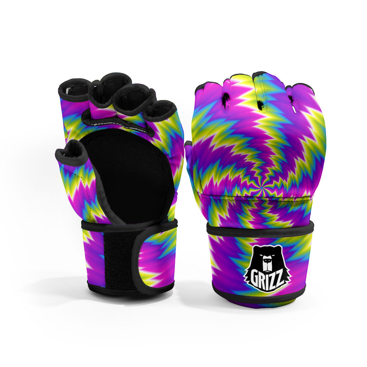 Illusion Optical Psychedelic Radiant MMA Gloves-grizzshop