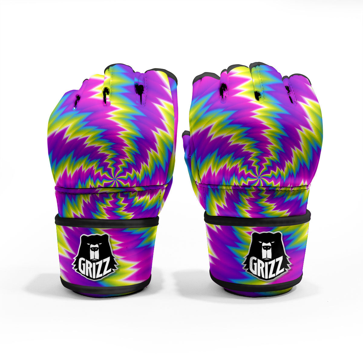 Illusion Optical Psychedelic Radiant MMA Gloves-grizzshop