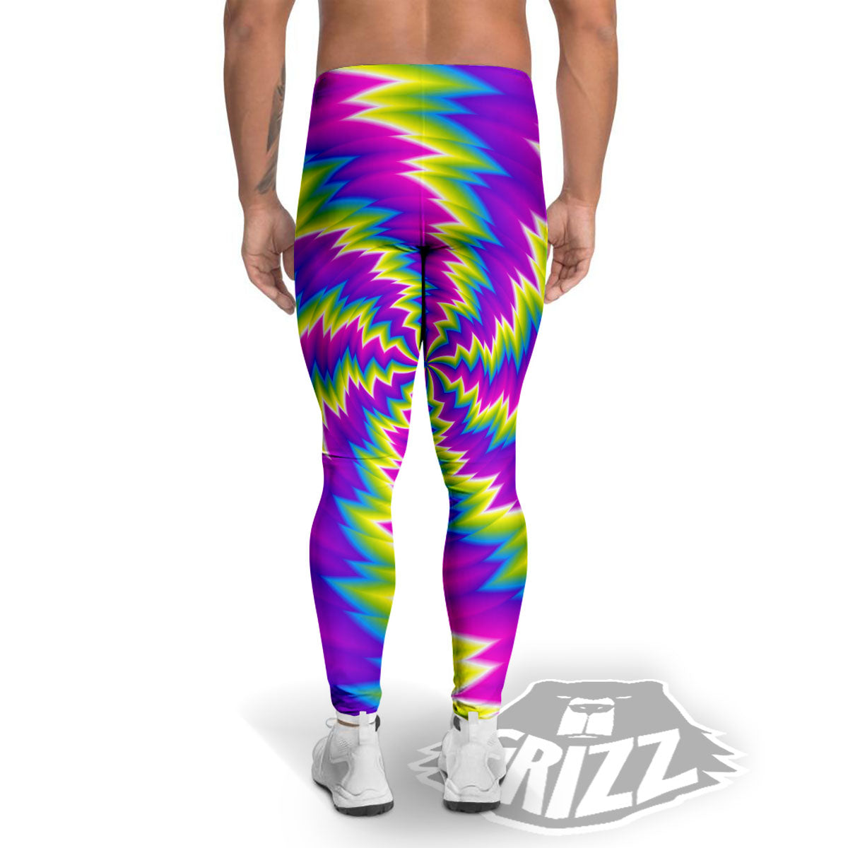 Illusion Optical Psychedelic Radiant Men's Leggings-grizzshop
