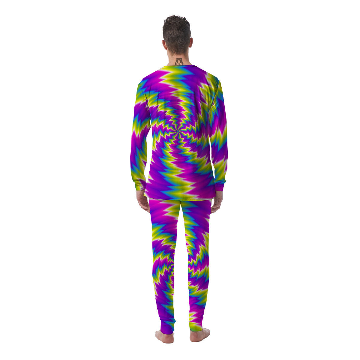 Illusion Optical Psychedelic Radiant Men's Pajamas-grizzshop