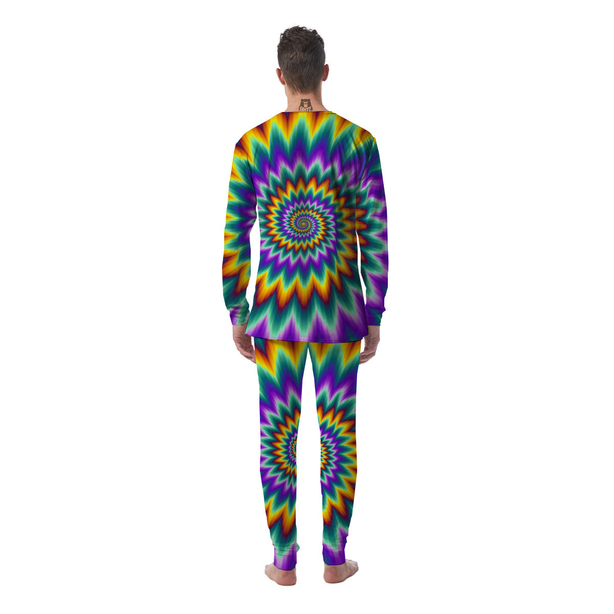 Illusion Optical Rave Psychedelic Men's Pajamas-grizzshop