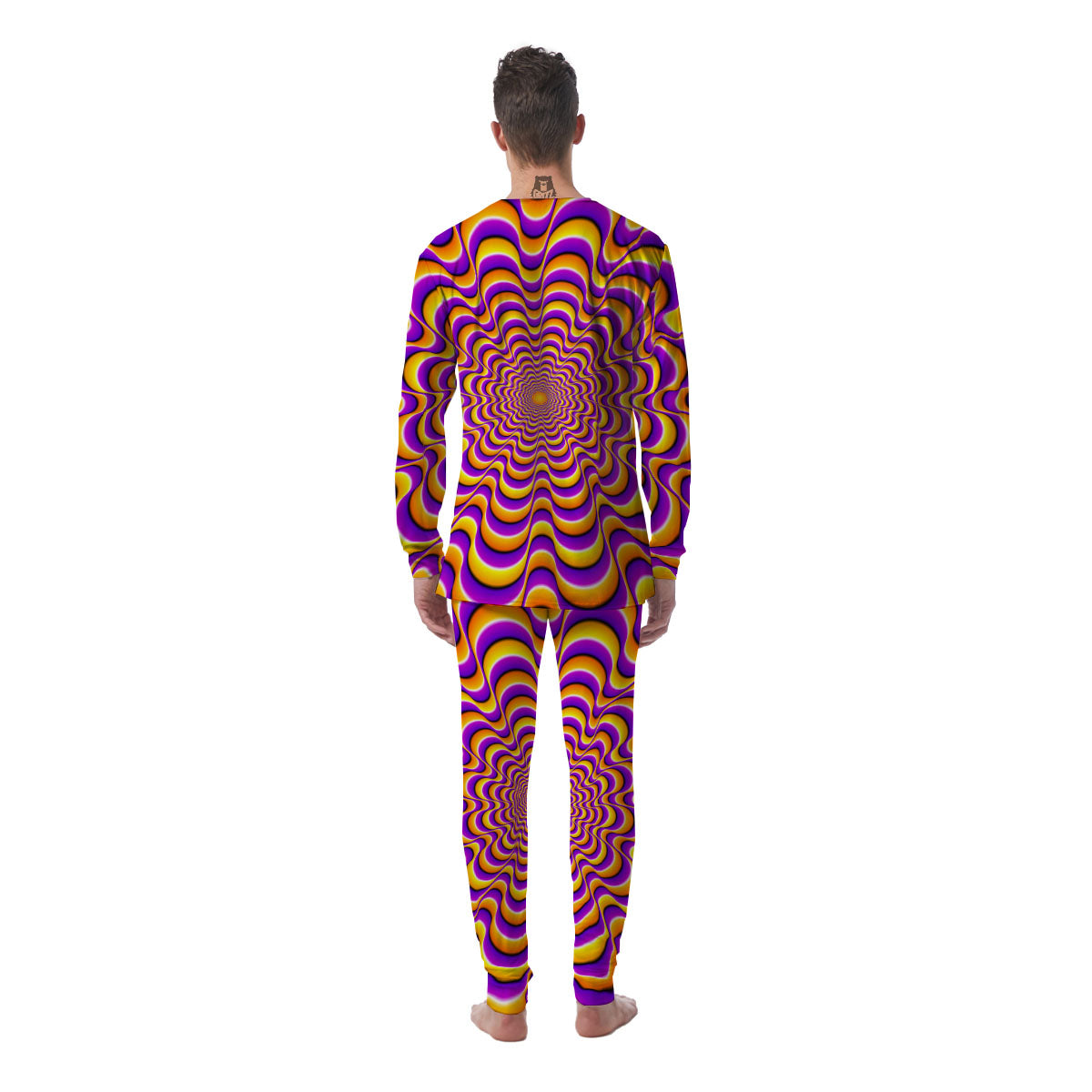 Illusion Optical Wave Psychedelic Men's Pajamas-grizzshop