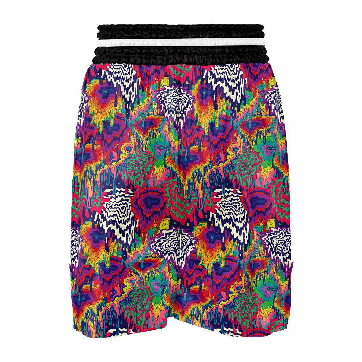 Illusion Psychedelic Print Pattern Boxing Shorts-grizzshop