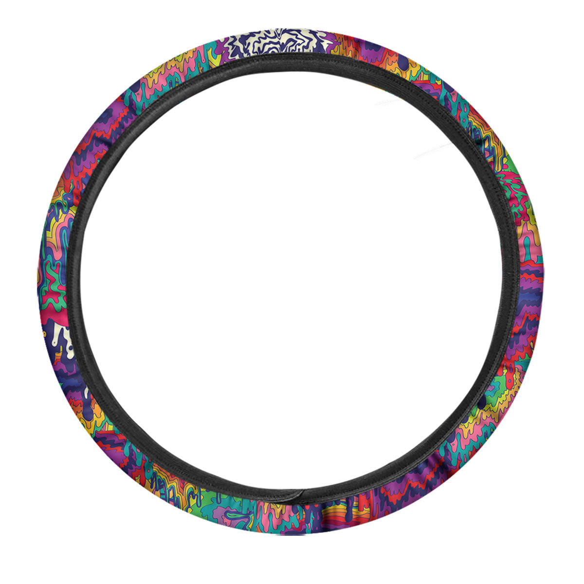 Illusion Psychedelic Print Pattern Car Steering Wheel Cover-grizzshop