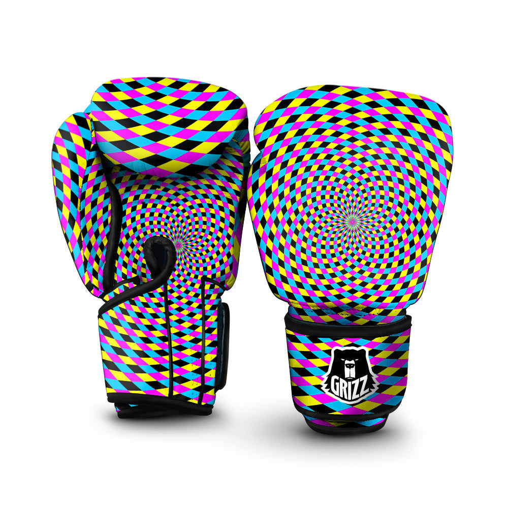 Illusion Spiral Colorful Print Boxing Gloves-grizzshop