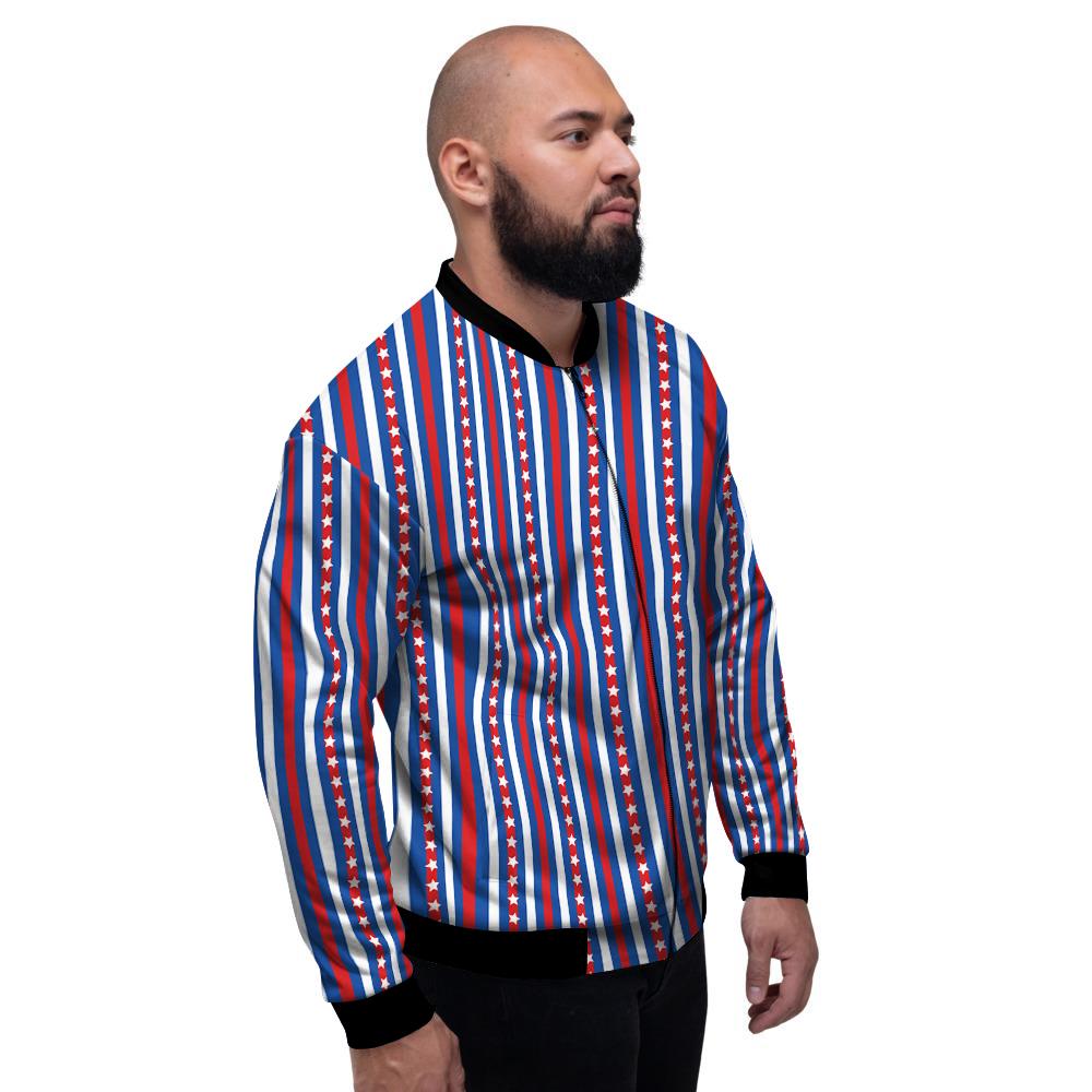 Independence Day USA Print Pattern Men's Bomber Jacket-grizzshop