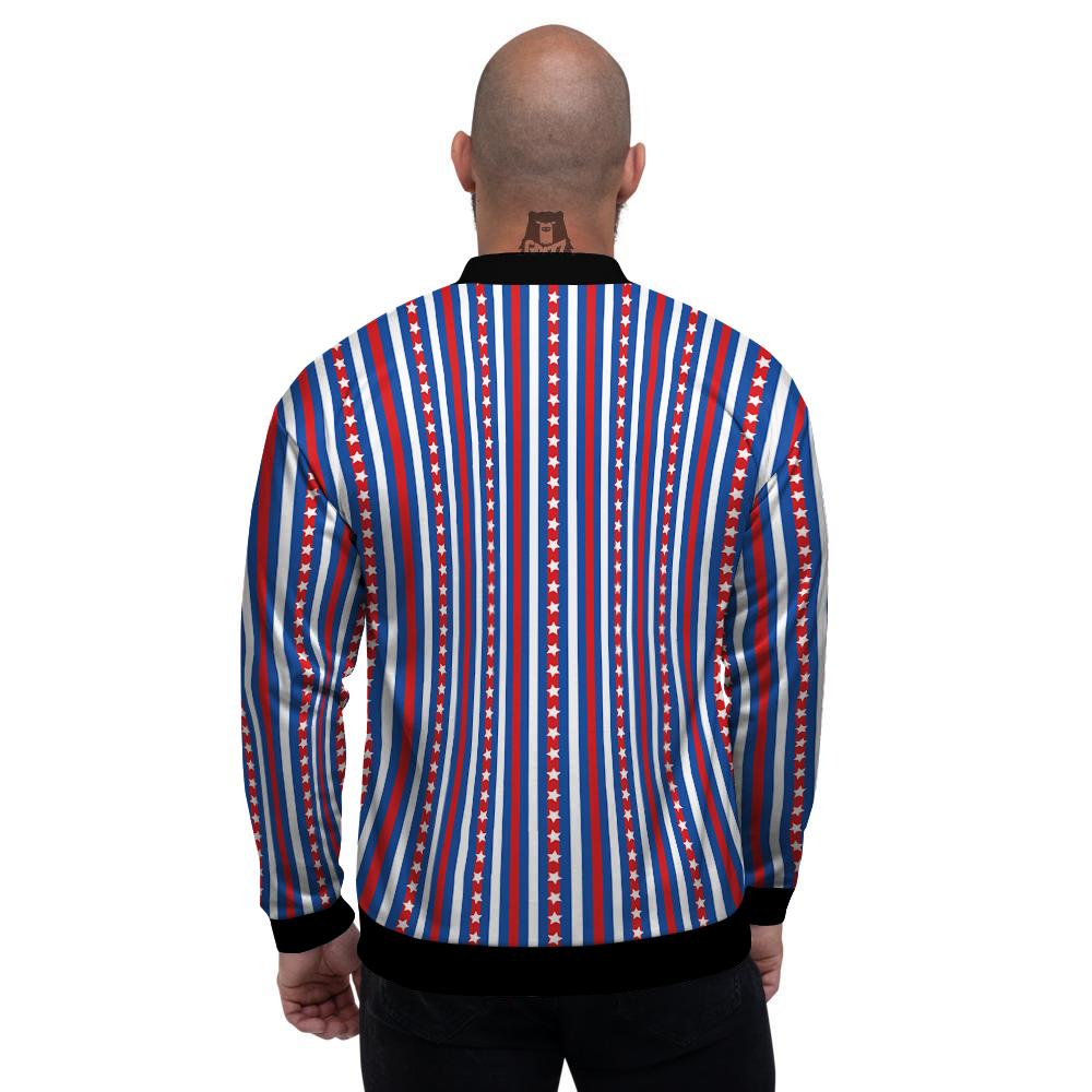 Independence Day USA Print Pattern Men's Bomber Jacket-grizzshop