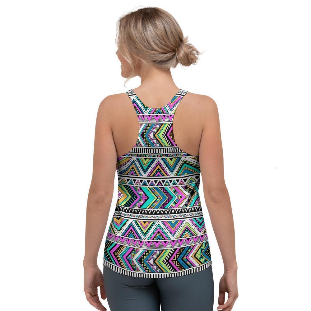 Indian Aztec Women's Racerback Tank Top-grizzshop