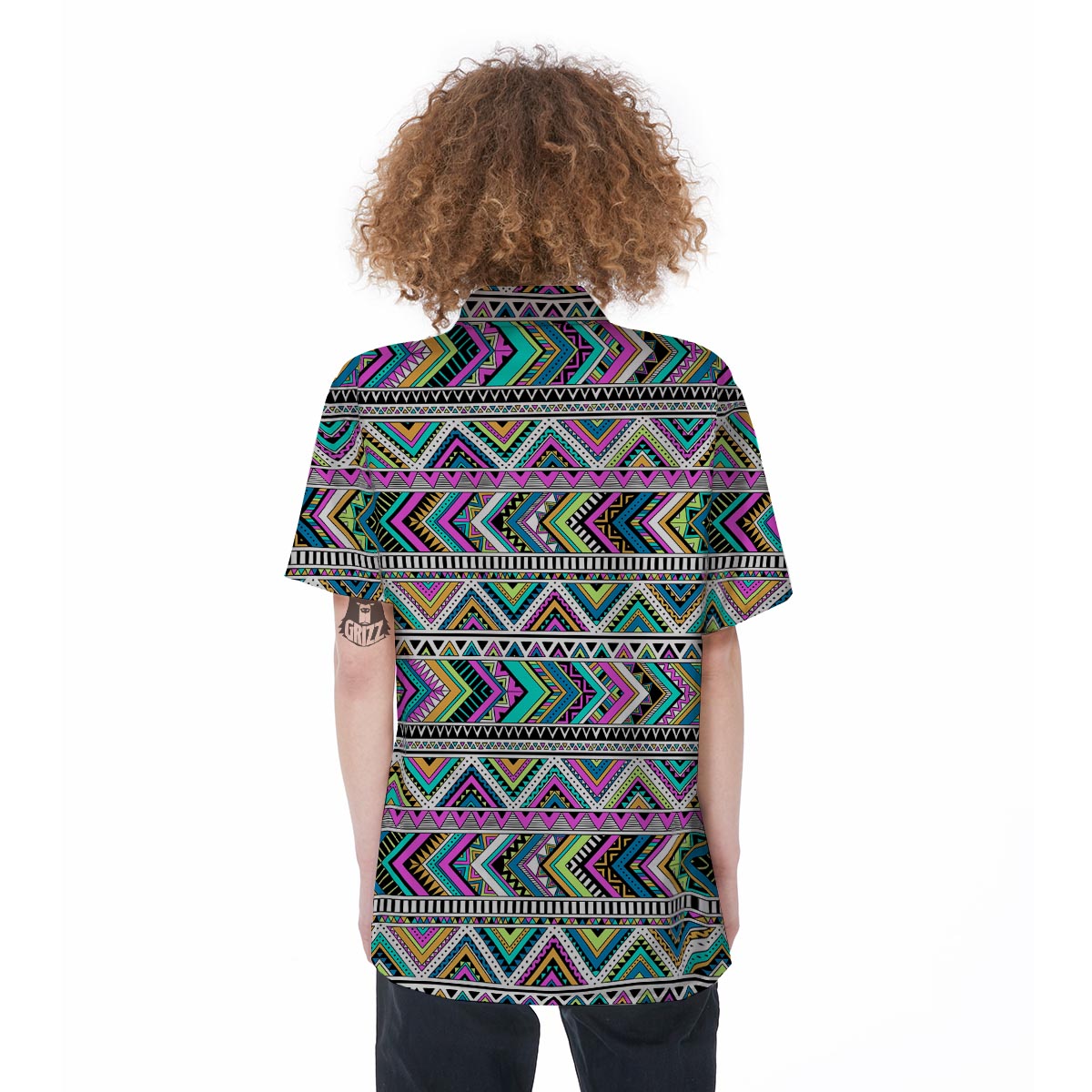 Indian Aztec Women's Short Sleeve Shirts-grizzshop