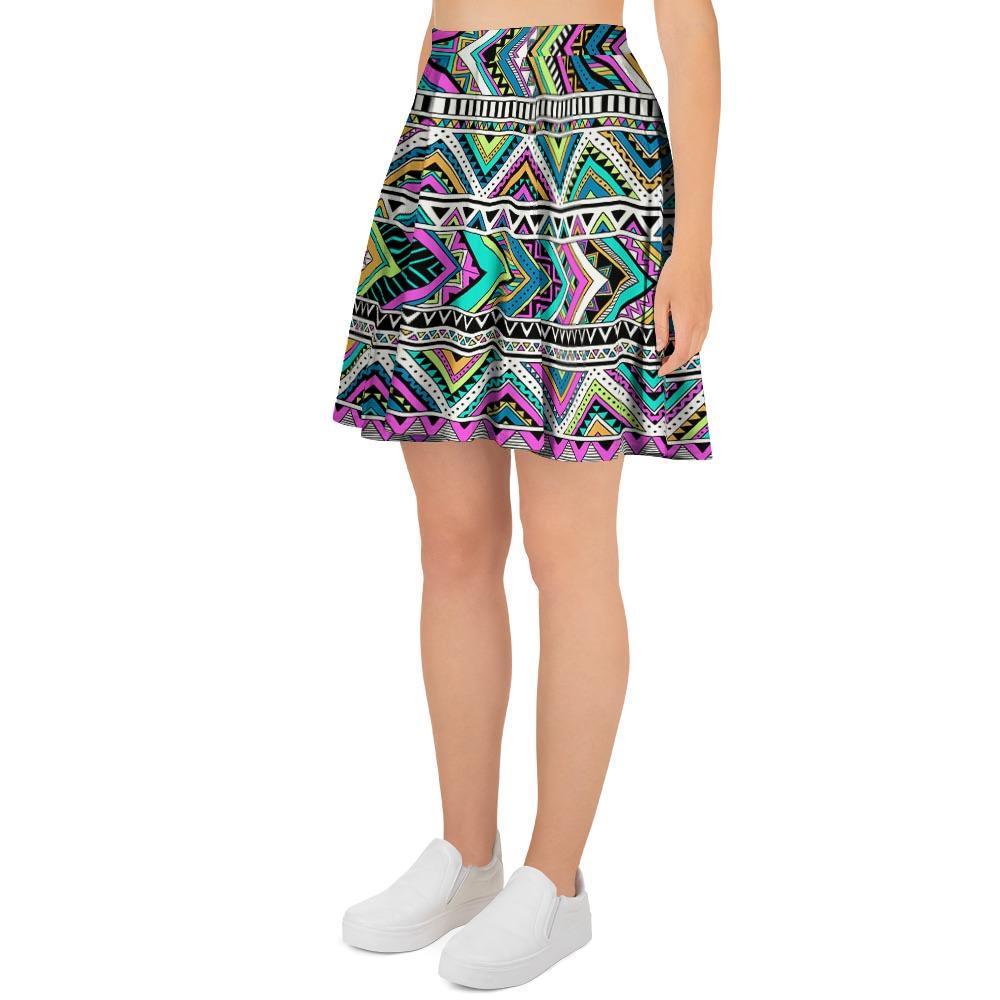 Indian Aztec Women's Skirt-grizzshop