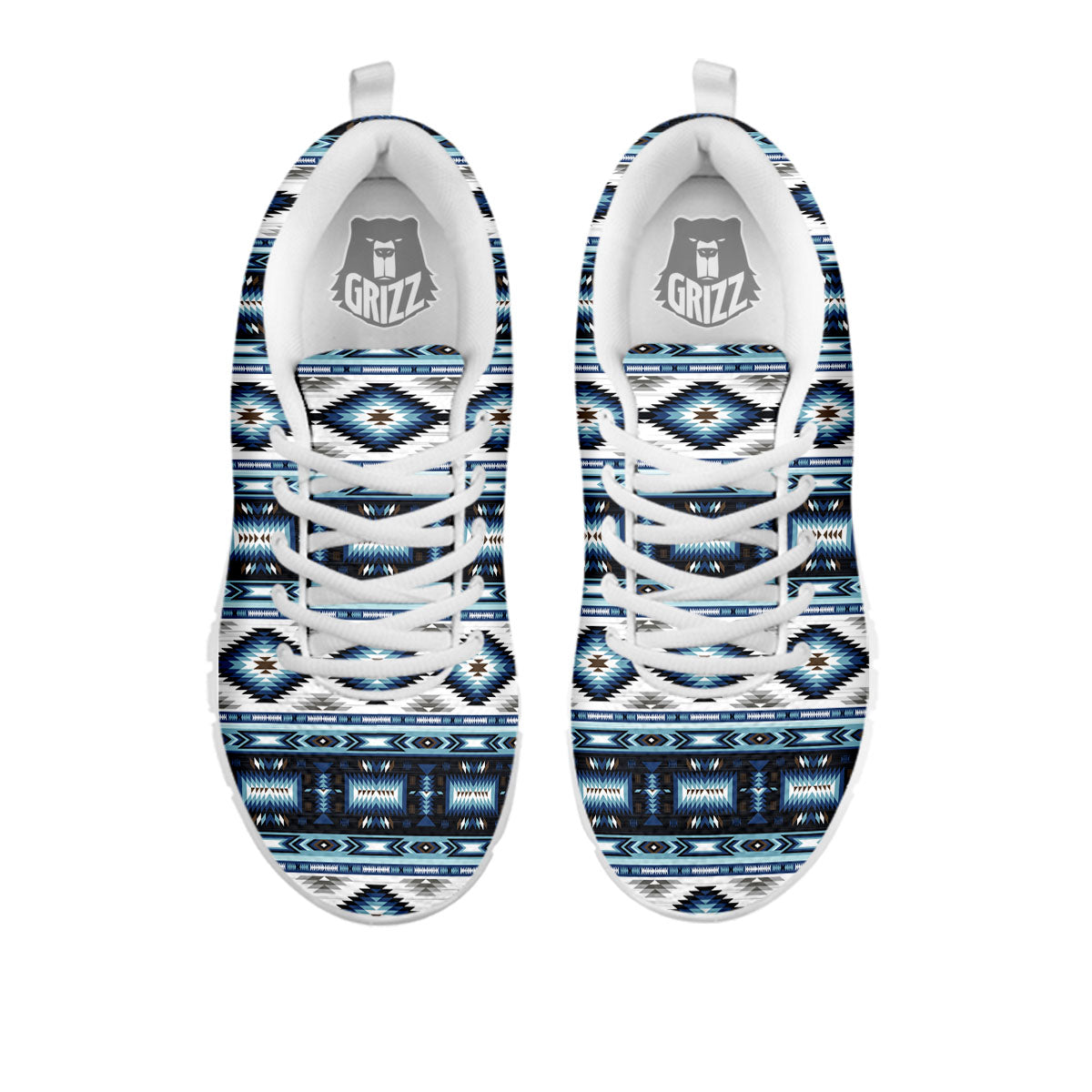 Indian Native American Print Pattern White Sneaker-grizzshop