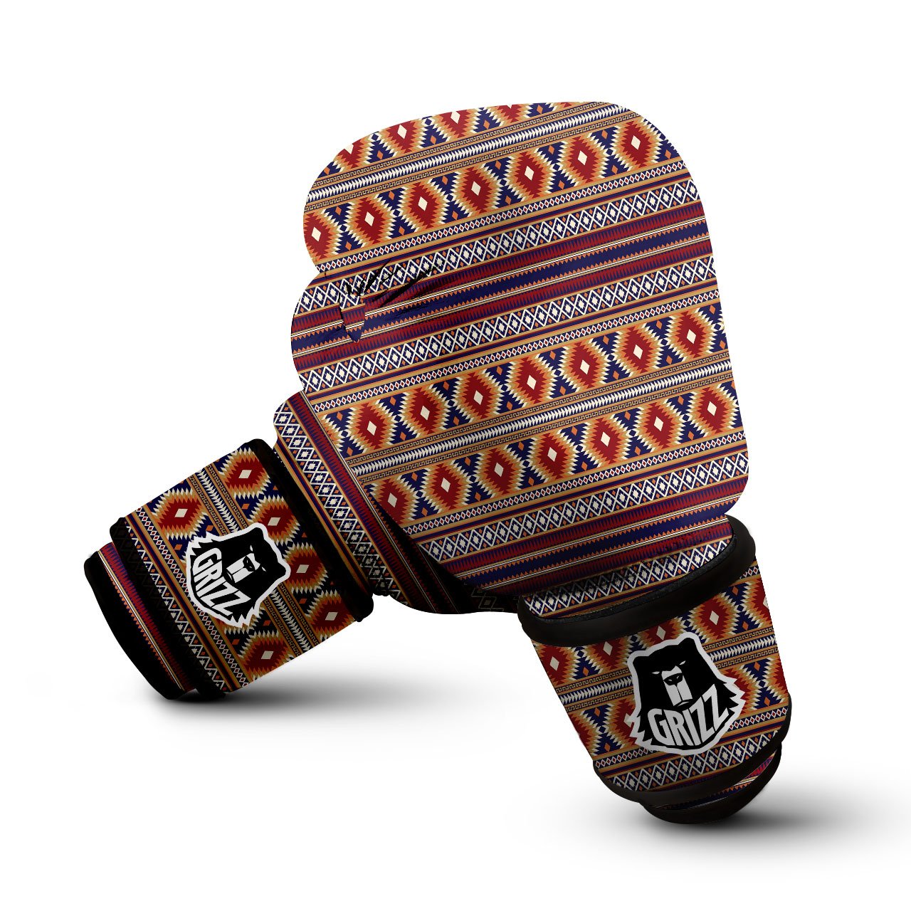 Indian Native Tribal Print Pattern Boxing Gloves-grizzshop