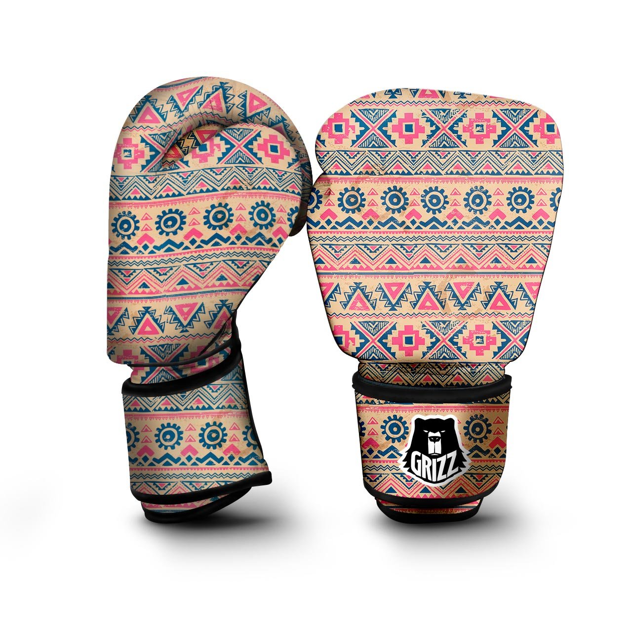Indian Tribal Native Print Pattern Boxing Gloves-grizzshop