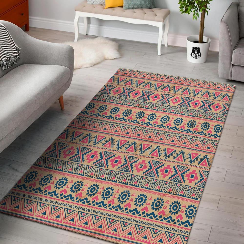 Indian Tribal Native Print Pattern Floor Mat-grizzshop