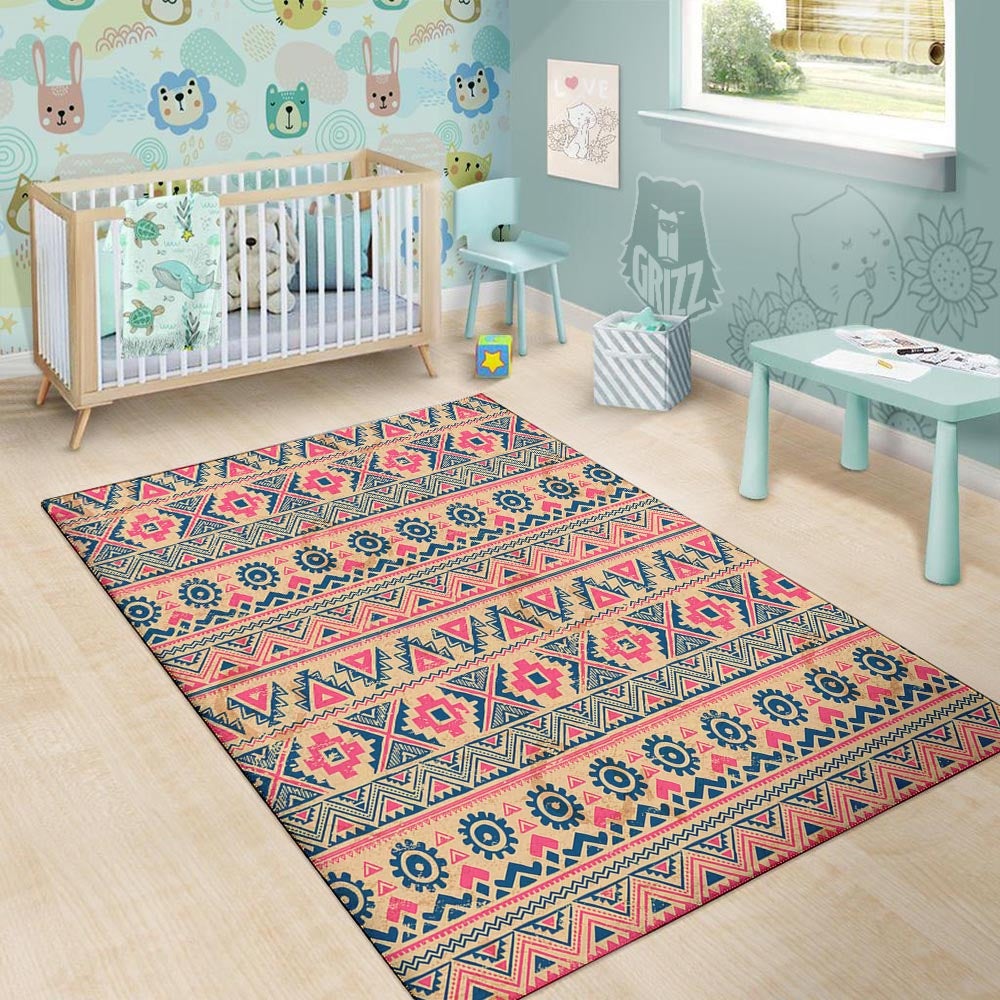 Indian Tribal Native Print Pattern Floor Mat-grizzshop