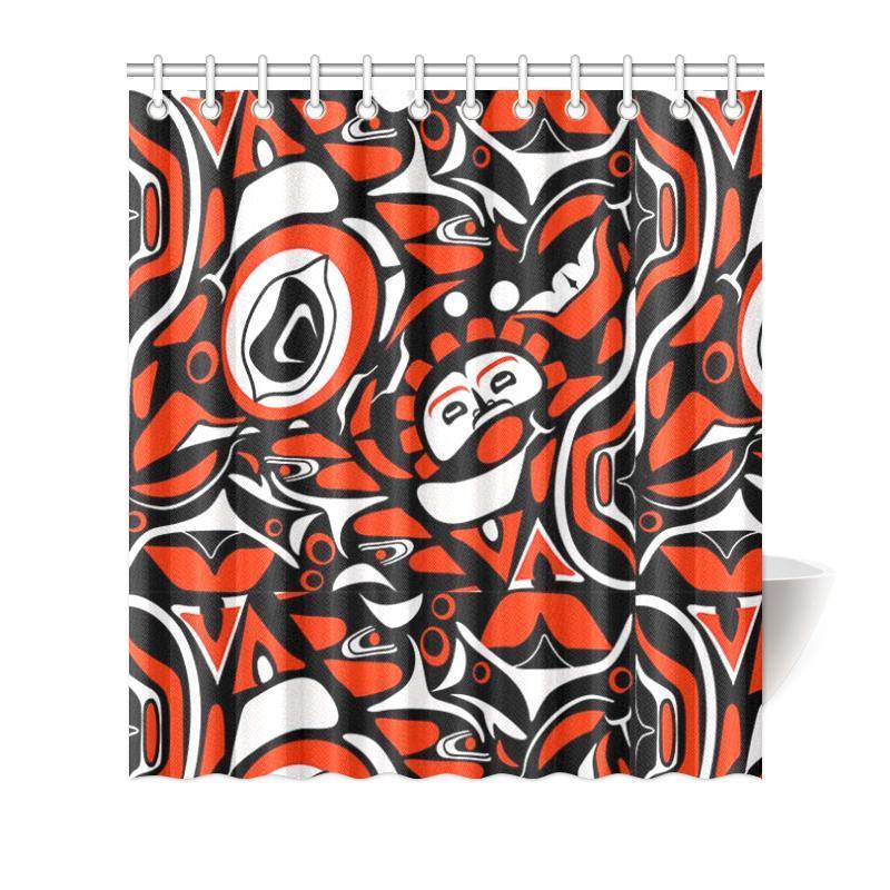 Indians Aztec Tribal Native Navajo American Print Bathroom Shower Curtain-grizzshop