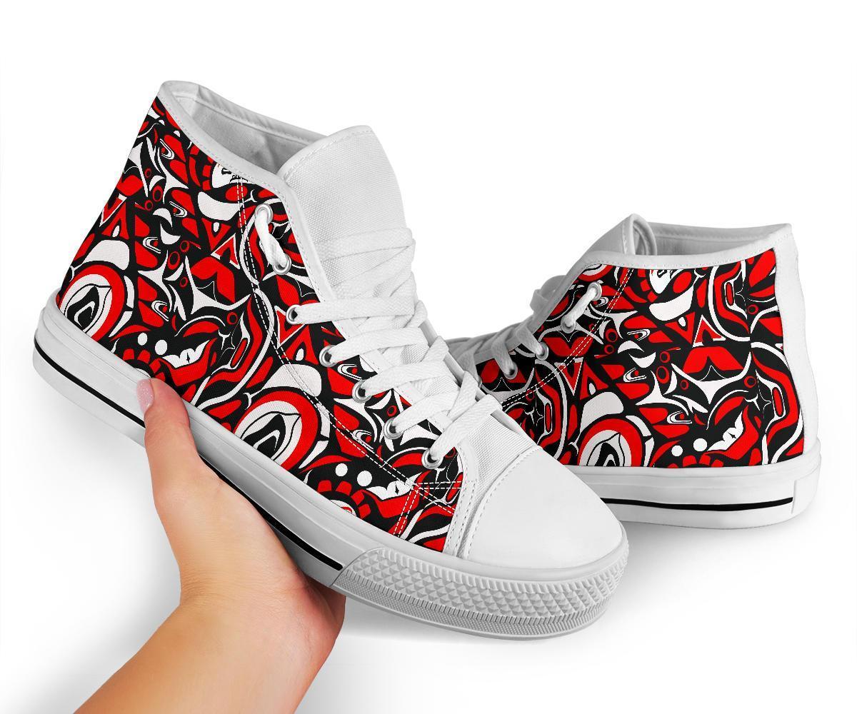 Indians Aztec Tribal Native Navajo American Print Men Women's High Top Shoes-grizzshop